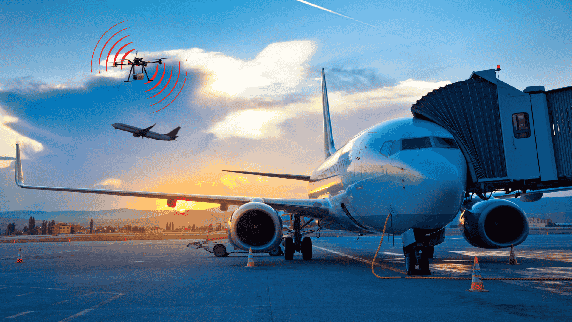 Drone detected at an airport