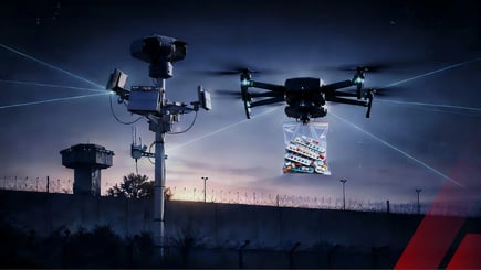 Drone carrying contraband to a prison | AirSight