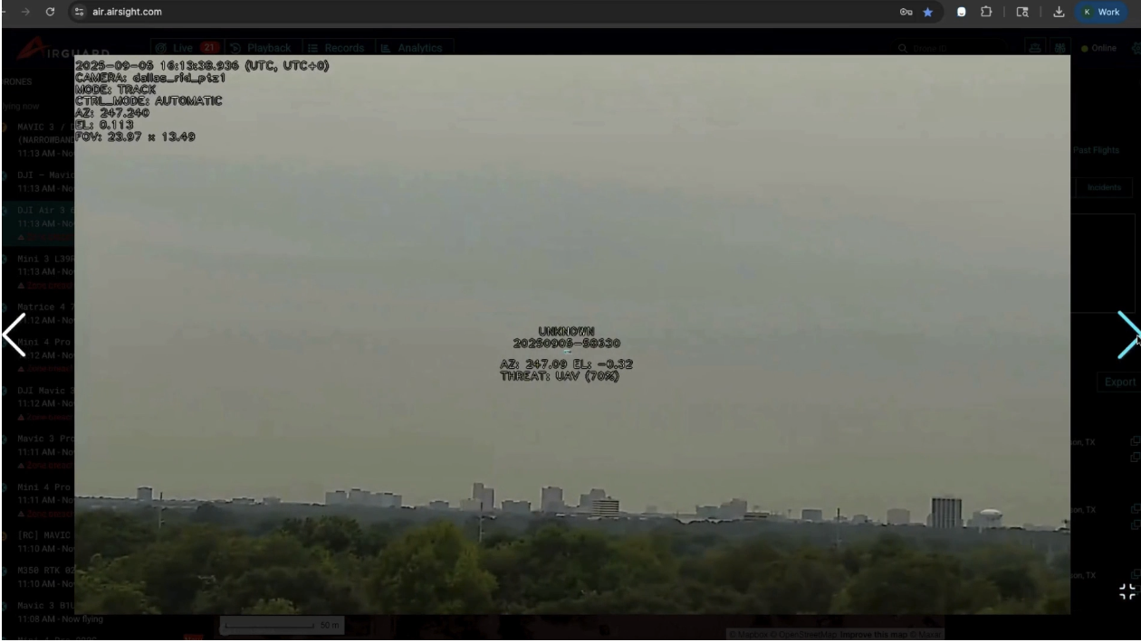 PTZ Camera Screenshot
