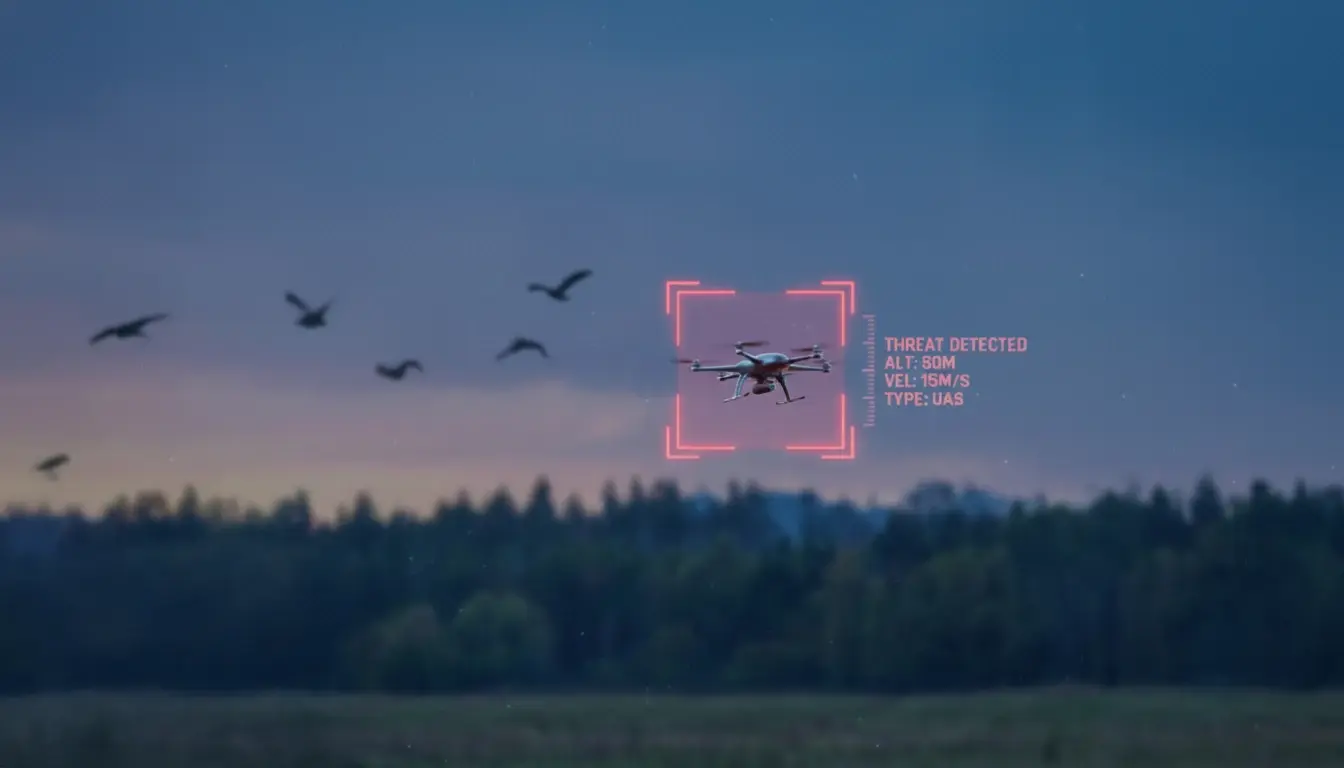 Drone detected by a radar | AirSight Drone Detection System