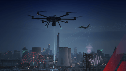 The end of Jamming, drone flying over critical infrastructure