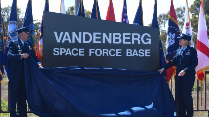 Vandenberg Space Force Base Image from the unveiling event of the new name.