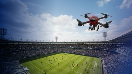Drone flying over Football stadium | AirSight