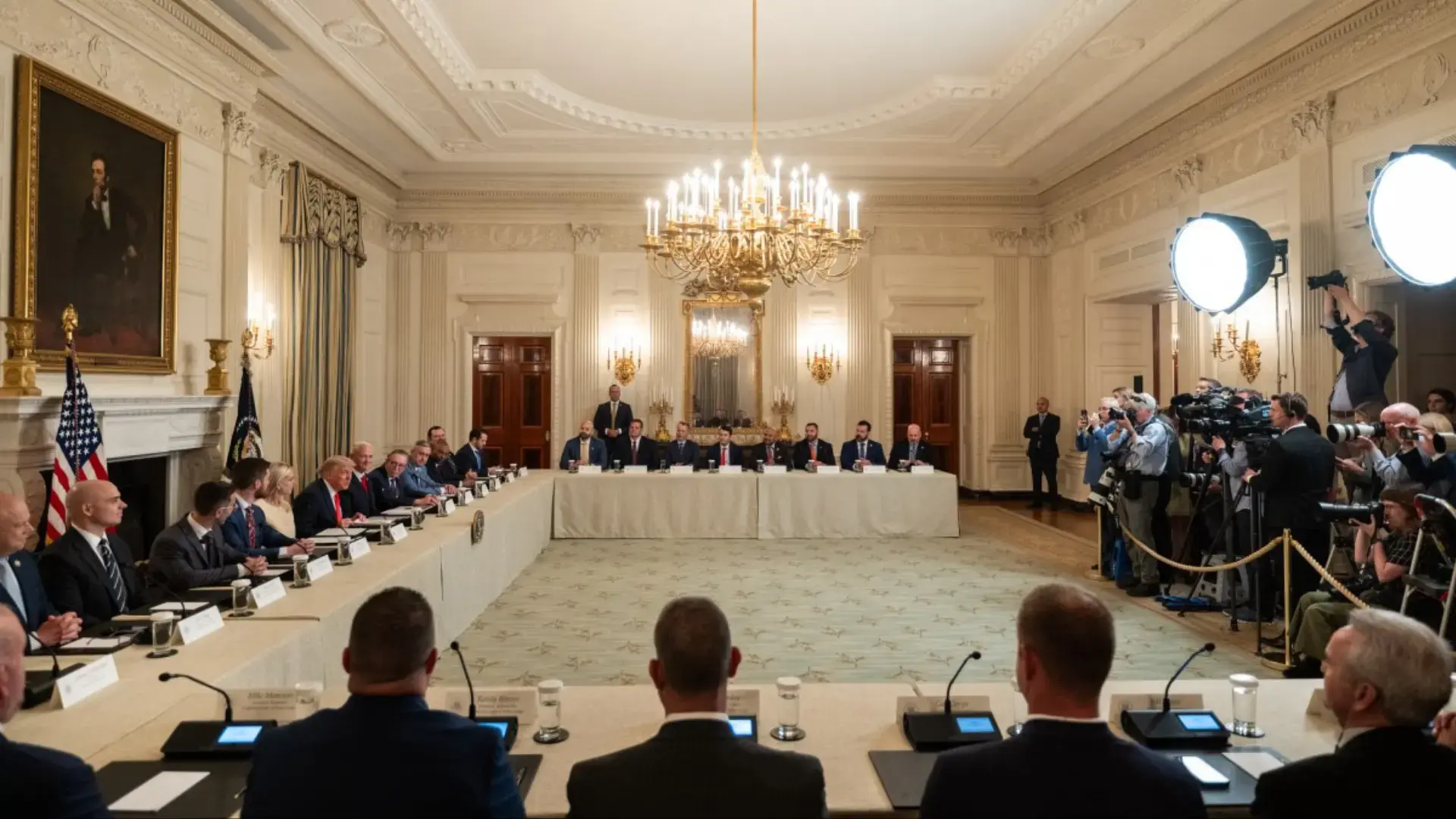President Trump delivers remarks during a roundtable discussion with the Fraternal Order of Police Executive Board – The White House