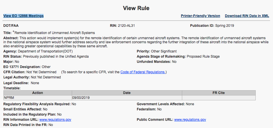 FAA Remote ID rule delayed September