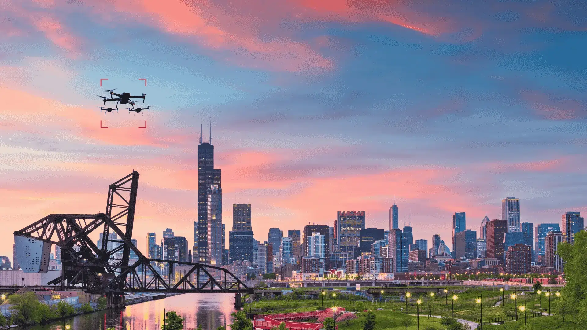Illinois Landscape with drone detection solution