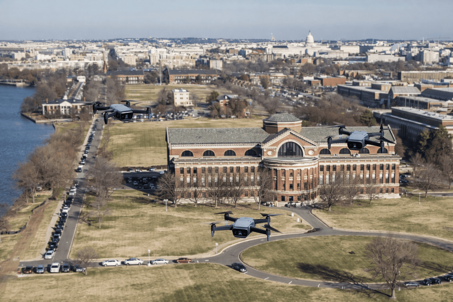 Fort Mcnair, drones flying over fort mcnair | AirSight News