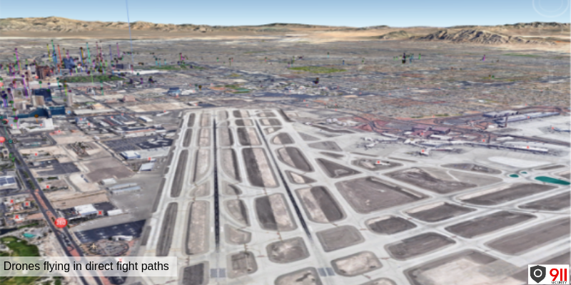 Las Vegas - Drones near airport flight paths