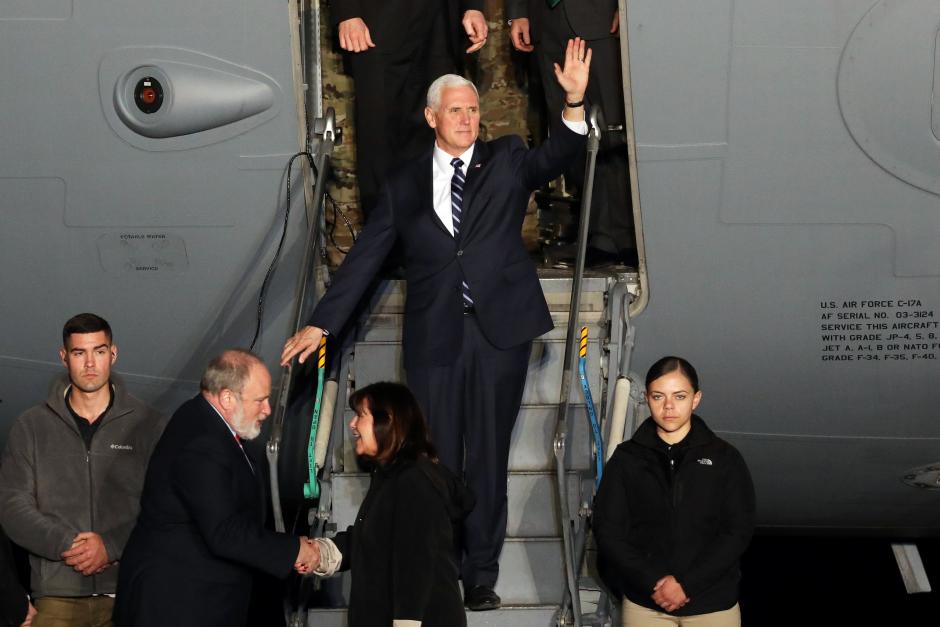 Mike Pence lands in Israel