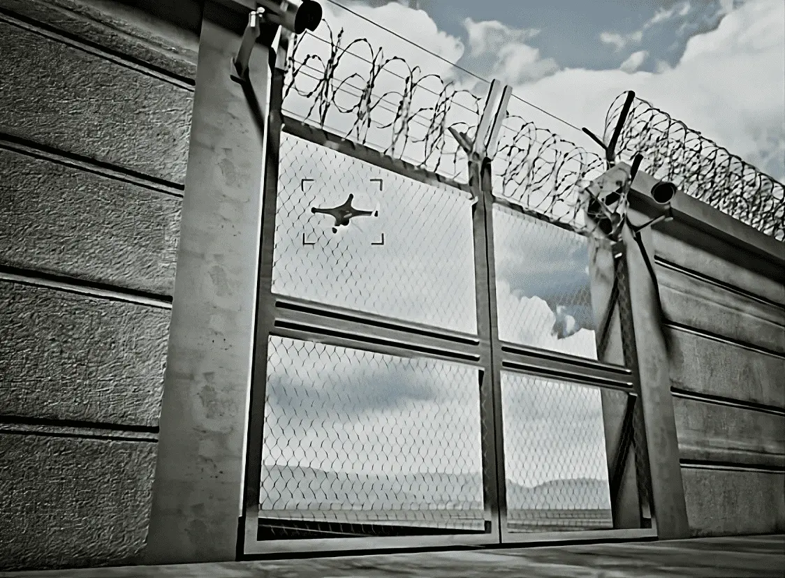 Prison fence drone detected (2)
