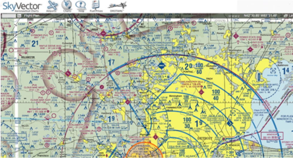 SkyVector Drone Map