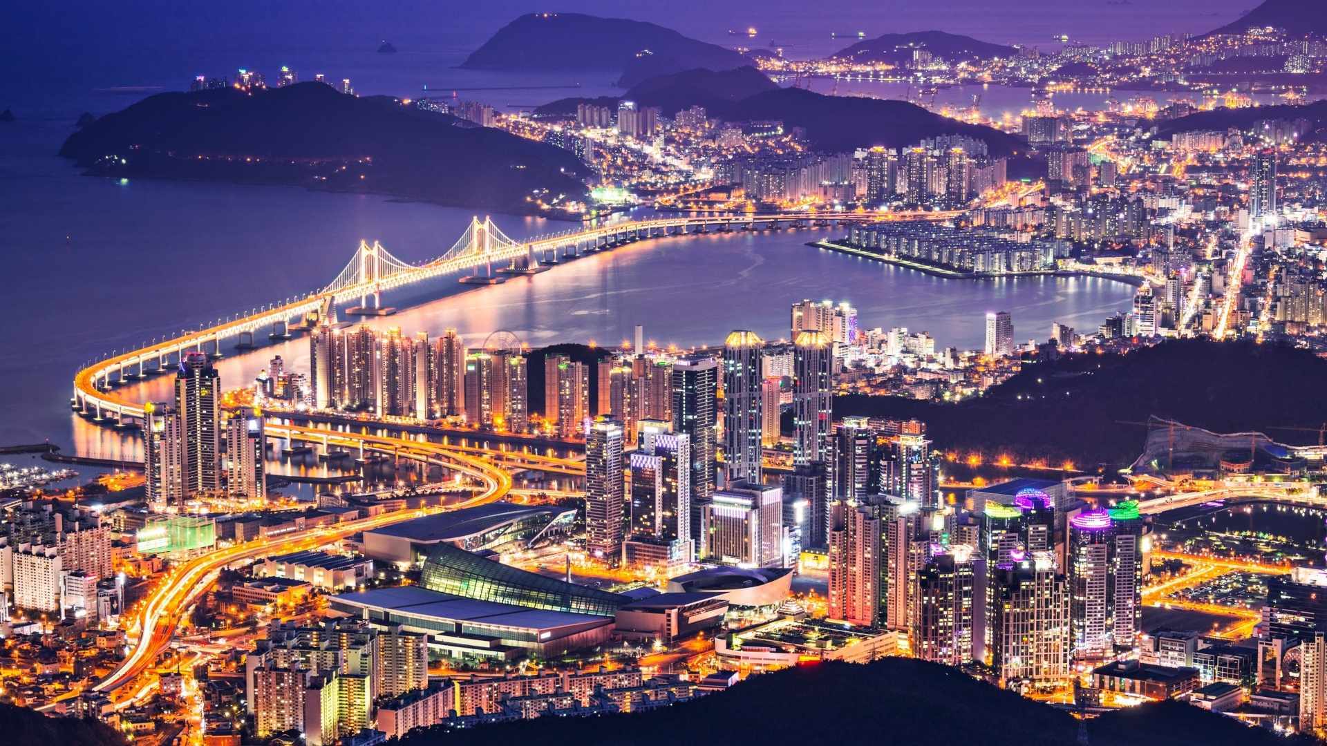 South Korea Landscape picture at night