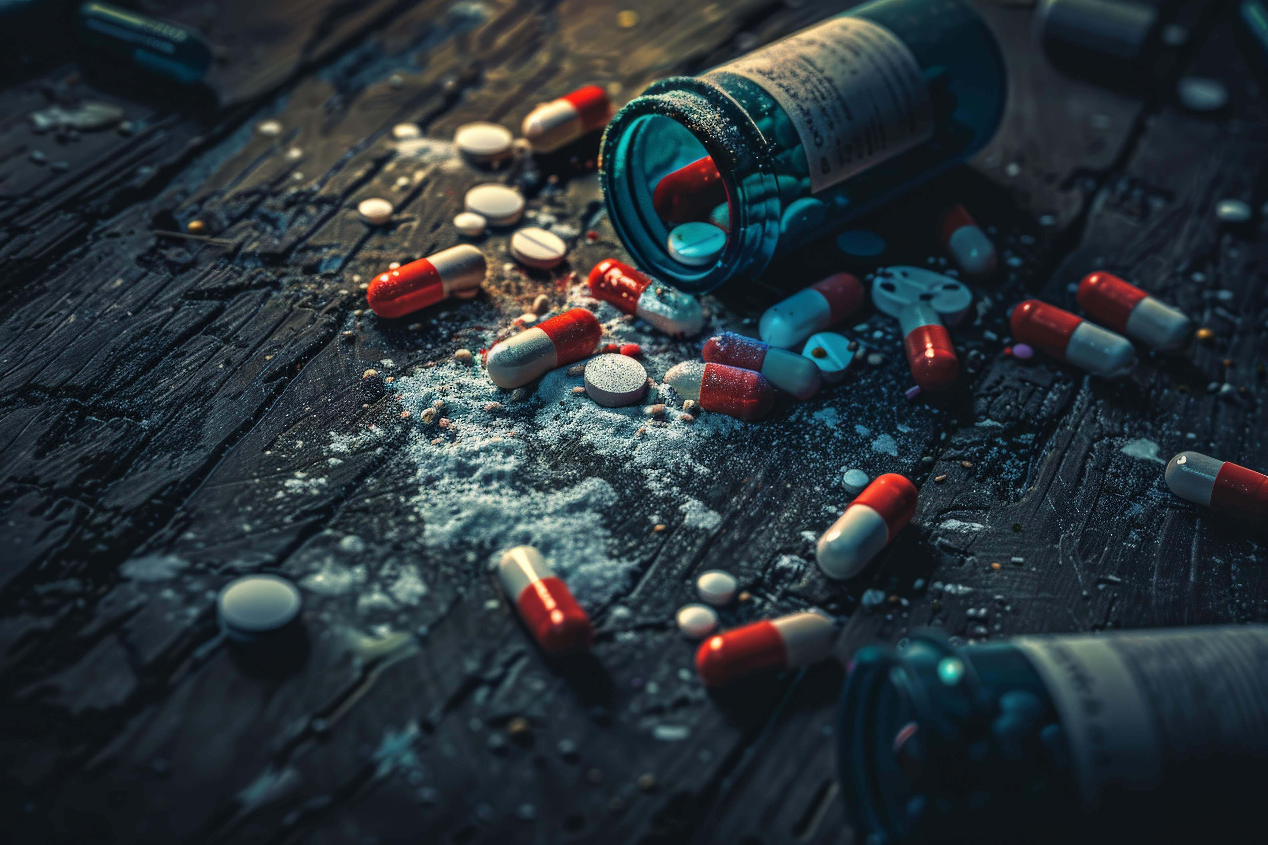 Medication in dark environment freepik